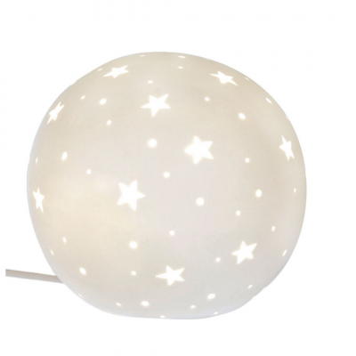 Porzellanlampe Kugel / STERNE / in 2 Größen
